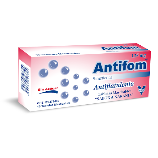 ANTIFOM SIMETICONA 125MG TAB MASTICABLE X 10
